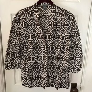 Ann Taylor cotton geometric top